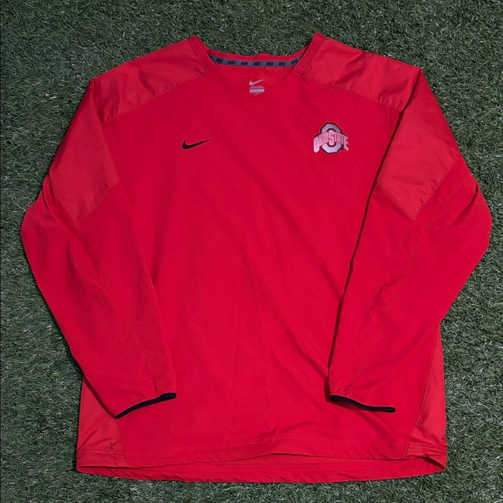 Ohio State Nike Men's Scarlet Crewneck wind shirt